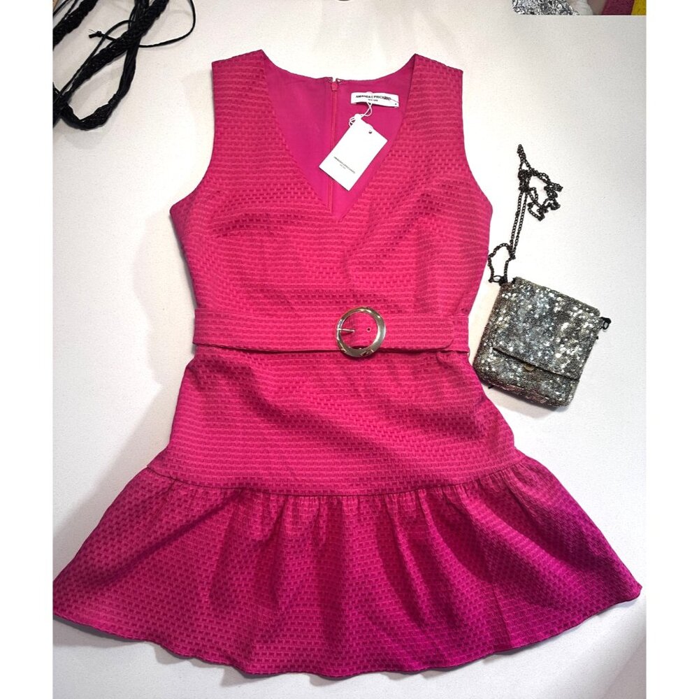 Amanda Uprichard New York Evie Dress NWT $100 Size M Pink - Picture 2 of 10